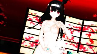 【MMD】Fuso-sister seems to dance paradise Jodo in front of the Admiral【R-18】