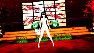 【MMD】Fuso-sister seems to dance paradise Jodo in front of the Admiral【R-18】