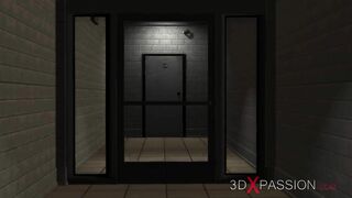 Sci-fi prison. A sexy busty brunette gets fucked hard by BBC