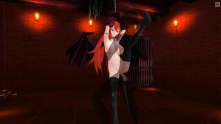 3D HENTAI BDSM Tied up succubus wants to get your cum