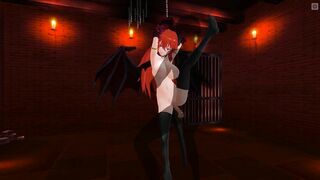 3D HENTAI BDSM Tied up succubus wants to get your cum