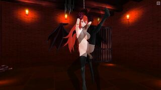 3D HENTAI BDSM Tied up succubus wants to get your cum