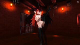 3D HENTAI BDSM Tied up succubus wants to get your cum