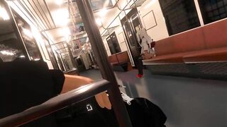 Fucking a cute fox girl on the subway until she squirts~