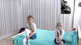 Spanking schoolgirl slave girl in handcuffs slut