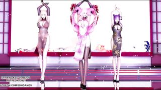 [MMD]Tougen Renka 桃源恋歌 Hot Erotic Dance KDA Ahri Kaisa Seraphine 4K 60FPS League of Legends