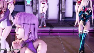 [MMD] PinkCat - Doa Hot Striptease Kasumi Marie Rose Nyotengu Honoka Ayane 4K 60FPS