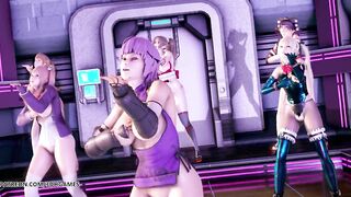 [MMD] PinkCat - Doa Hot Striptease Kasumi Marie Rose Nyotengu Honoka Ayane 4K 60FPS
