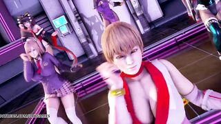 [MMD] PinkCat - Doa Hot Striptease Kasumi Marie Rose Nyotengu Honoka Ayane 4K 60FPS