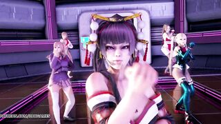 [MMD] PinkCat - Doa Hot Striptease Kasumi Marie Rose Nyotengu Honoka Ayane 4K 60FPS