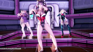 [MMD] PinkCat - Doa Hot Striptease Kasumi Marie Rose Nyotengu Honoka Ayane 4K 60FPS