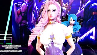 [MMD] GFRIEND - Glass Bead Sexy Kpop Dance Ahri Akali Kaisa Seraphine Gwen KDA League of Legends