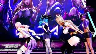 [MMD] GFRIEND - Glass Bead Sexy Kpop Dance Ahri Akali Kaisa Seraphine Gwen KDA League of Legends