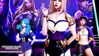 [MMD] GFRIEND - Glass Bead Sexy Kpop Dance Ahri Akali Kaisa Seraphine Gwen KDA League of Legends