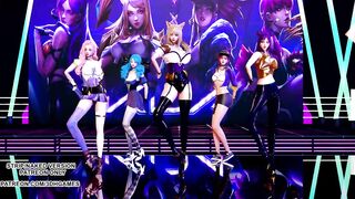 [MMD] GFRIEND - Glass Bead Sexy Kpop Dance Ahri Akali Kaisa Seraphine Gwen KDA League of Legends