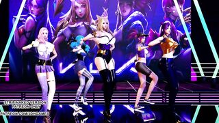 [MMD] GFRIEND - Glass Bead Sexy Kpop Dance Ahri Akali Kaisa Seraphine Gwen KDA League of Legends
