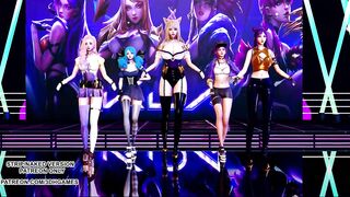 [MMD] GFRIEND - Glass Bead Sexy Kpop Dance Ahri Akali Kaisa Seraphine Gwen KDA League of Legends