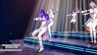 [MMD] Wisin & Yandel - Follow The Leader Sexy Hoy Dance Ahri Akali Kaisa Seraphine Lux KDA
