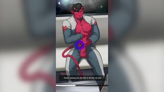 Devil Razix jerking off