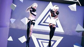 [MMD] Dreamcatcher - Odd Eye Hot Striptease NierAutomata A2 2B 4K 60FPS