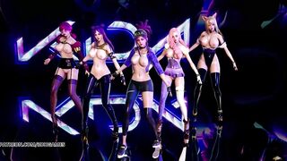 [MMD] BlackPink - PlayingWithFire Kpop Striptease Ahri Akali Kaisa Evelynn Seraphine KDA