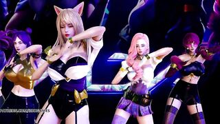 [MMD] BlackPink - PlayingWithFire Kpop Striptease Ahri Akali Kaisa Evelynn Seraphine KDA