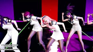 [MMD] ITZY - WANNABE Hot Kpop Dance Ahri Akali Evelynn Kaisa Seraphine League of Legends KDA