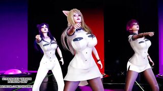 [MMD] ITZY - WANNABE Hot Kpop Dance Ahri Akali Evelynn Kaisa Seraphine League of Legends KDA