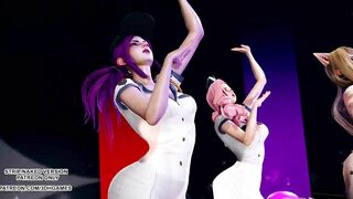 [MMD] ITZY - WANNABE Hot Kpop Dance Ahri Akali Evelynn Kaisa Seraphine League of Legends KDA