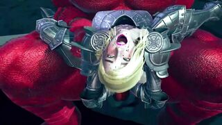 The lady swordsman went to the demon's castle to fight...