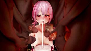 【MMD R-18 SEX DANCE】hot mouth thirsty for cum sweet intense pleasure ganbang [CREDIT BY] kaniwa