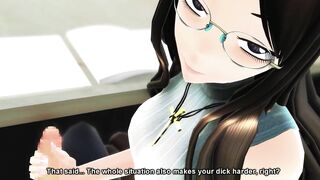Beautiful Glasses Beauty Jerks You Off In Lessions - SUB ASMR 3D