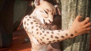 Realisitc furry suit domination