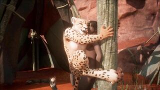 Realisitc furry suit domination