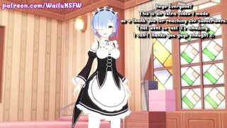 Re:Zero - Rem Caught Masturbating - 250 Subscribers Special 3D Hentai [HD, MMD, AMV, MAD, Koikatsu]