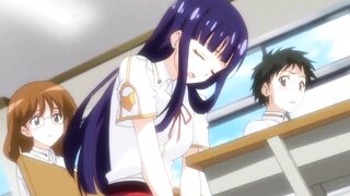 Anime Hentai Schoolgirl can't stop Masturbating in Class with others seeing