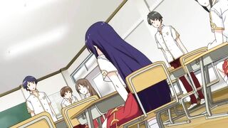 Anime Hentai Schoolgirl can't stop Masturbating in Class with others seeing