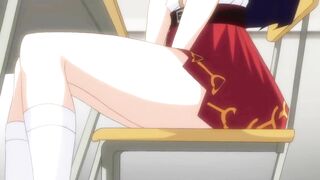 Anime Hentai Schoolgirl can't stop Masturbating in Class with others seeing