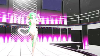 HENTAI KIYOHIME FATE SERIES BERSERKER NUDE DANCE MMD 3D PONYTAIL LONG GREEN HAIR COLOR EDIT SMIXIX