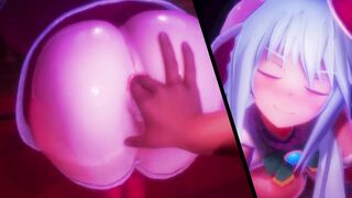 0470 -【R-18 MMD】Konosuba - Santa Aqua night segs アクアサンタと性夜