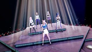 [MMD] EVERGLOW - ADIOS Hot Strip Dance Ahri Akali Evelynn Kaisa Seraphine KDA League of Legends