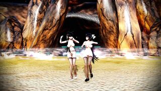 Kaohsiung and Atago Dive mmd r18 3d hentai animation