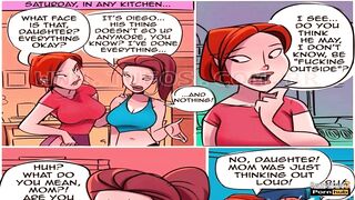 Old Pot - Mother-inlaw Caught letting her son-inlaw fuck her in the Ass - Cartoon Milf Anal