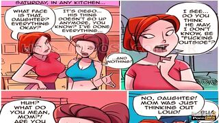 Old Pot - Mother-inlaw Caught letting her son-inlaw fuck her in the Ass - Cartoon Milf Anal