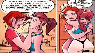 Old Pot - Mother-inlaw Caught letting her son-inlaw fuck her in the Ass - Cartoon Milf Anal