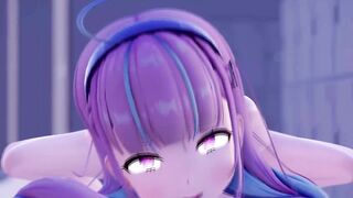 0472 -【R-18 MMD】Hololive Segs with Aqua in dressing room 更衣室での激しい一時 Iwara