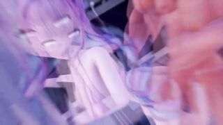 0472 -【R-18 MMD】Hololive Segs with Aqua in dressing room 更衣室での激しい一時 Iwara