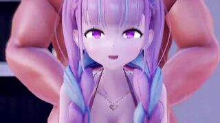 0472 -【R-18 MMD】Hololive Segs with Aqua in dressing room 更衣室での激しい一時 Iwara