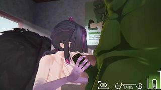 Orc Massage [v0.6.2b] [Torch Studio] Elf rides a huge orc cock and gets cum