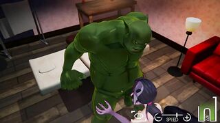 Orc Massage [v0.6.2b] [Torch Studio] Elf rides a huge orc cock and gets cum